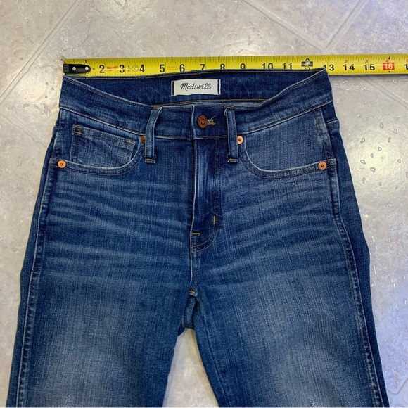 Madewell 9” High-Rise Skinny Blue Jeans with Raw Ankle - Picture 6 of 16